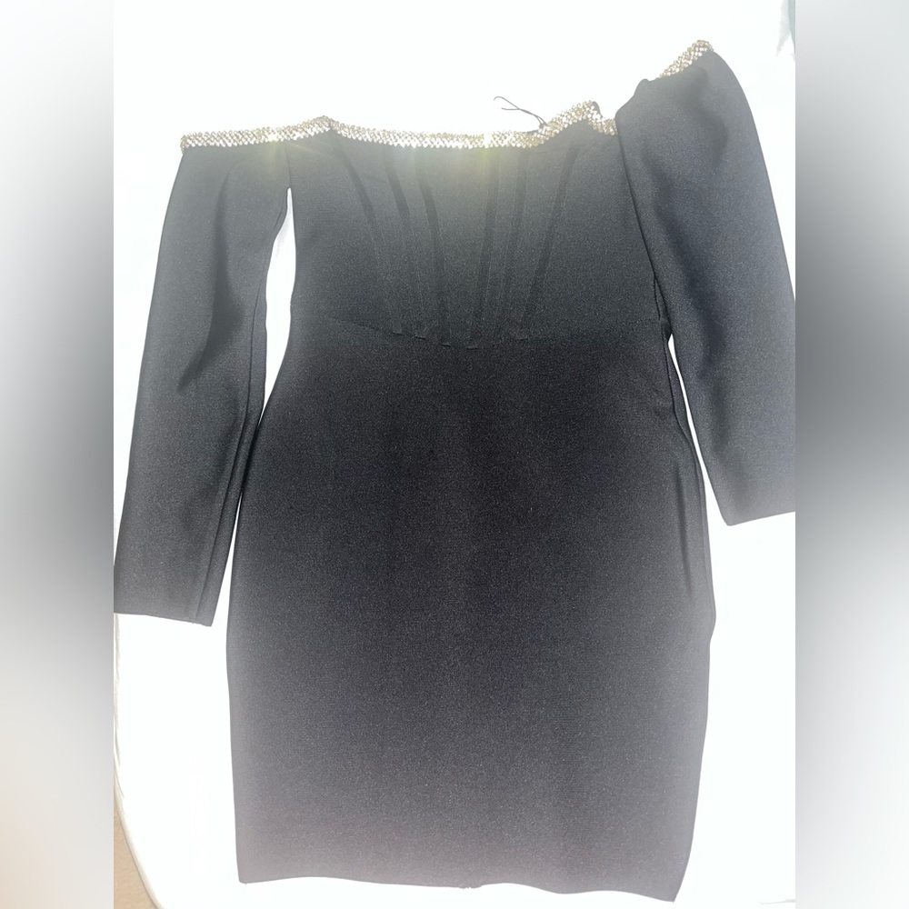 Off shoulder black dress